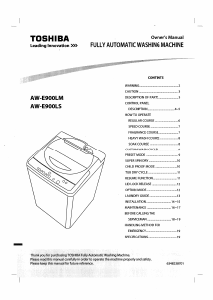 Manual Toshiba AW-E900LM Washing Machine