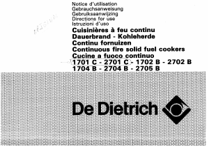 Mode d’emploi De Dietrich 1701 C Cuisinière