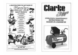 Manual Clarke Ranger 25 Compressor