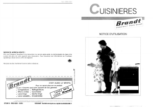 Mode d’emploi Brandt KFBN628/1 Cuisinière