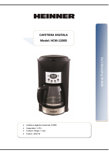 Manual Heinner HCM-1200D Cafetieră