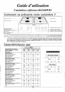 Mode d’emploi Brandt KG268WB1 Cuisinière