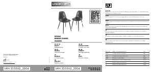 Manuál Livarno IAN 355562 Židle