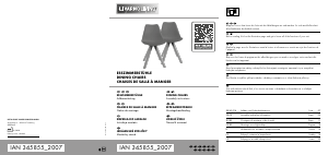 Manuál Livarno IAN 345855 Židle