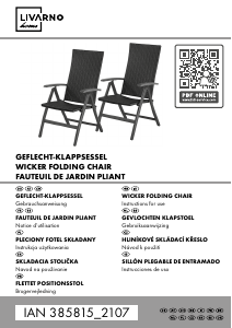 Manual Livarno IAN 385815 Garden Chair