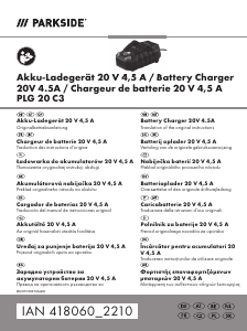 Mode d’emploi Parkside IAN 418060 Chargeur de batterie