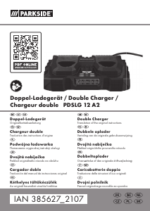 Manual de uso Parkside IAN 385627 Cargador de batería