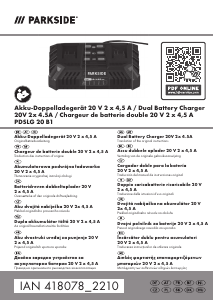 Manual de uso Parkside IAN 418078 Cargador de batería