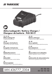 Manual de uso Parkside IAN 436777 Cargador de batería