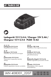 Manual Parkside IAN 408301 Battery Charger