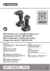 Instrukcja Parkside IAN 306850 Kompresor
