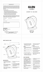 Handleiding Glen GL 9007 Waterkoker