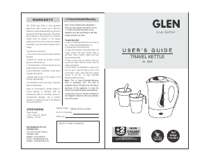 Manual Glen GL 9009 Kettle