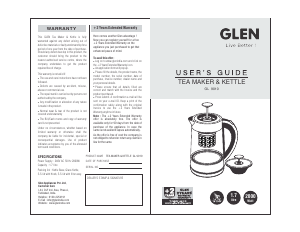 Manual Glen GL 9010 Kettle