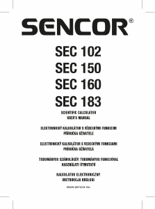 Manuál Sencor SEC 150 Kalkulačka