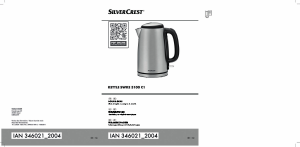 Bedienungsanleitung SilverCrest IAN 346021 Wasserkocher