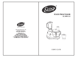 Manual Glen GL 4051 LX Food Processor