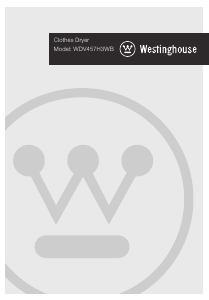 Handleiding Westinghouse WDV457H3WB Wasdroger
