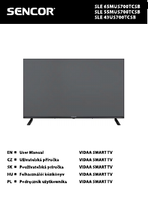 Handleiding Sencor SLE 65MUS700TCSB LED televisie