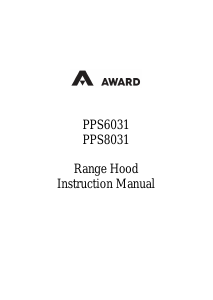 Manual Award PPS6031 Cooker Hood