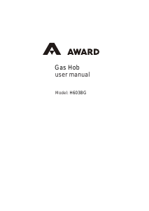 Handleiding Award H603/1BG Kookplaat