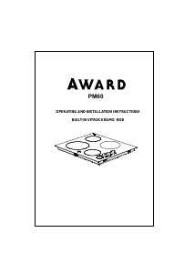 Handleiding Award PM60/1 Kookplaat