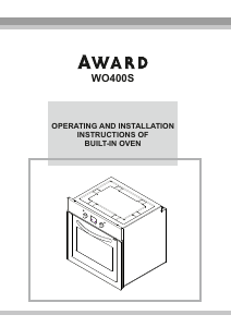 Handleiding Award WO400S Oven