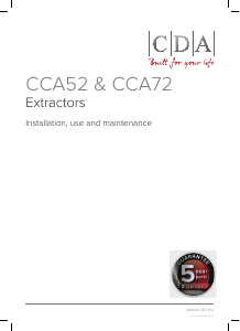 Manual CDA CCA72SI Cooker Hood