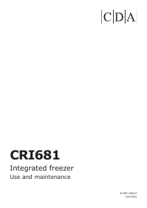 Manual CDA CRI681 Freezer