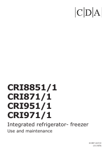 Handleiding CDA CRI971 Koel-vries combinatie