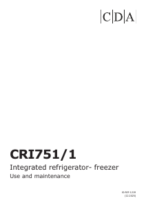 Manual CDA CRI751 Fridge-Freezer