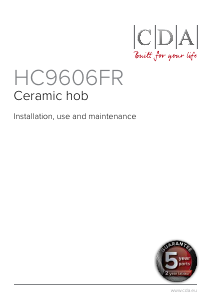 Manual CDA HC9606FR Hob