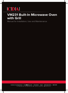 Manual CDA VM231BL Microwave