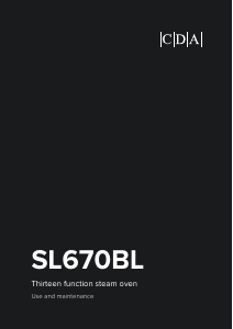 Handleiding CDA SL670SS Oven