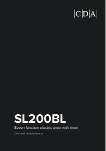 Manual CDA SL200BL Oven