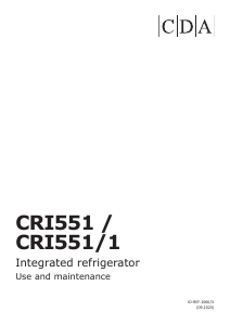 Handleiding CDA CRI551 Koelkast