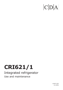 Handleiding CDA CRI621 Koelkast