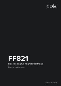 Handleiding CDA FF821SC Koelkast