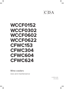 Handleiding CDA CFWC153BL Wijnklimaatkast