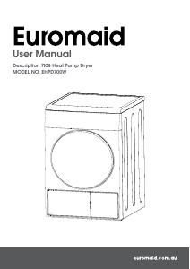 Manual Euromaid EHPD700W Dryer