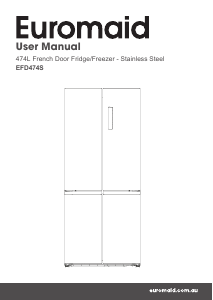 Handleiding Euromaid EFD474S Koel-vries combinatie