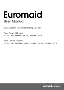 Handleiding Euromaid EFS54RC-DCW Fornuis