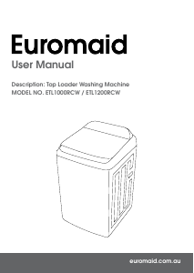 Handleiding Euromaid ETL1000RCW Wasmachine