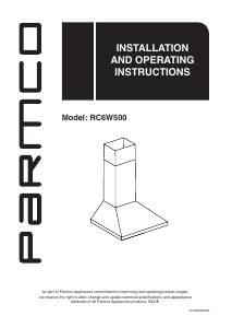 Handleiding Parmco RC6W500 Afzuigkap