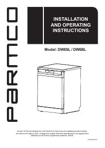Manual Parmco DW6BL Dishwasher