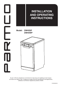 Manual Parmco DW45SP Dishwasher