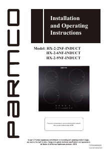 Manual Parmco HX-2-6NF-INDUCT Hob