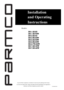 Handleiding Parmco HO-2-9S-4GW Kookplaat