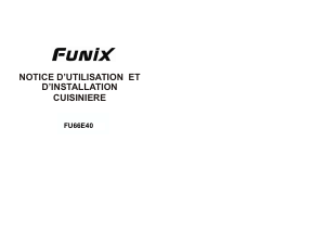 Mode d’emploi Funix FU66E40 Cuisinière