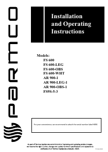 Handleiding Parmco AR 900-1 Fornuis